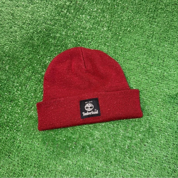 Timberland Burgundy Beanie Hat - Picture 1 of 2